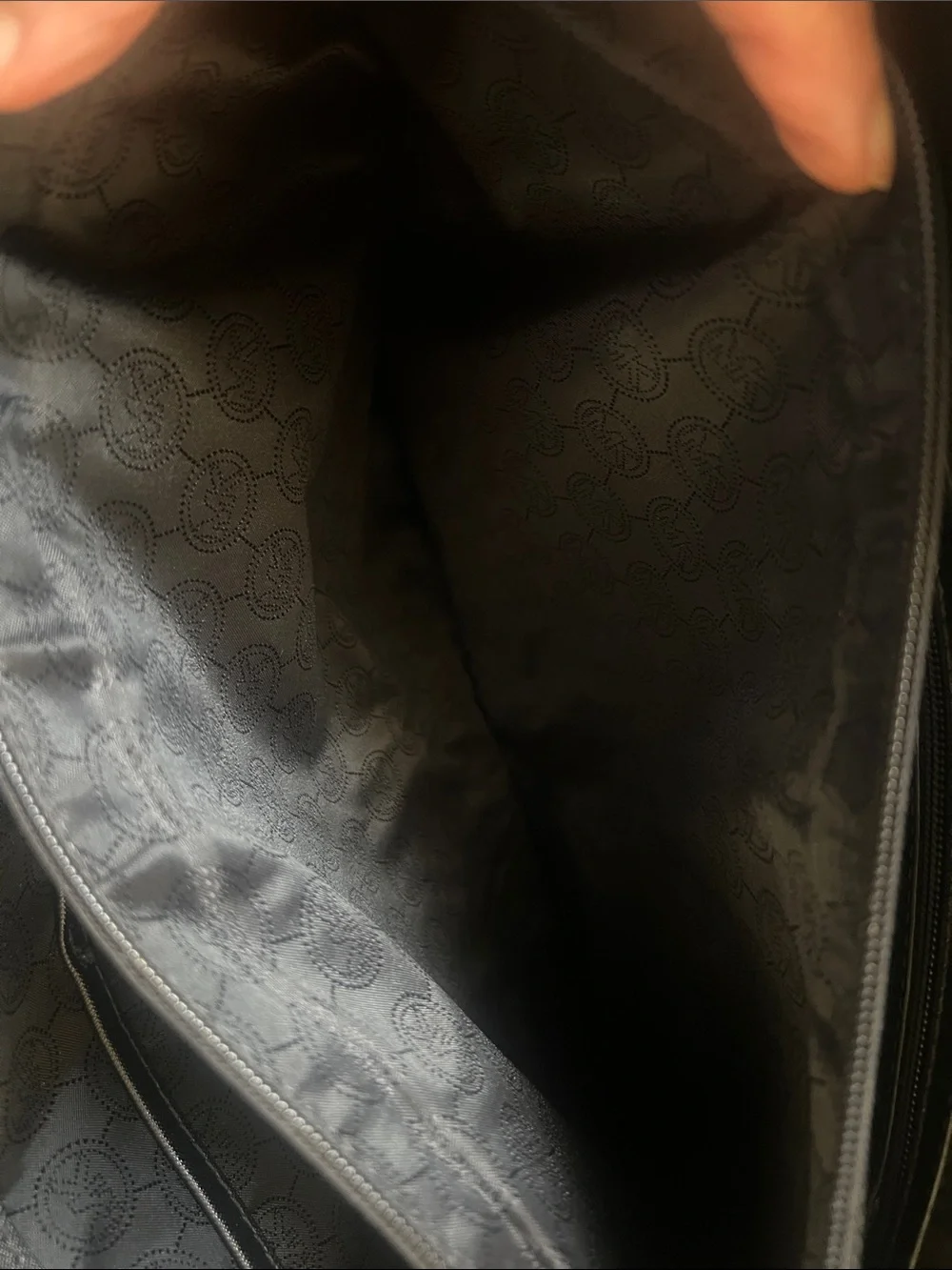 Michael Kors Black Leather Tote with Gold Accent Charm